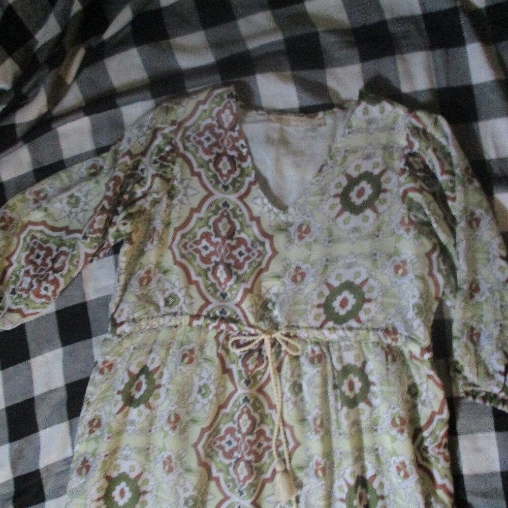 Soft Surroundings Green Patterned Maxi Dress - Picture 3 of 5